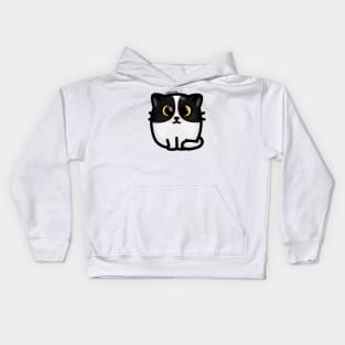 Chonky Boi - Kitty (Black and White) Kids Hoodie